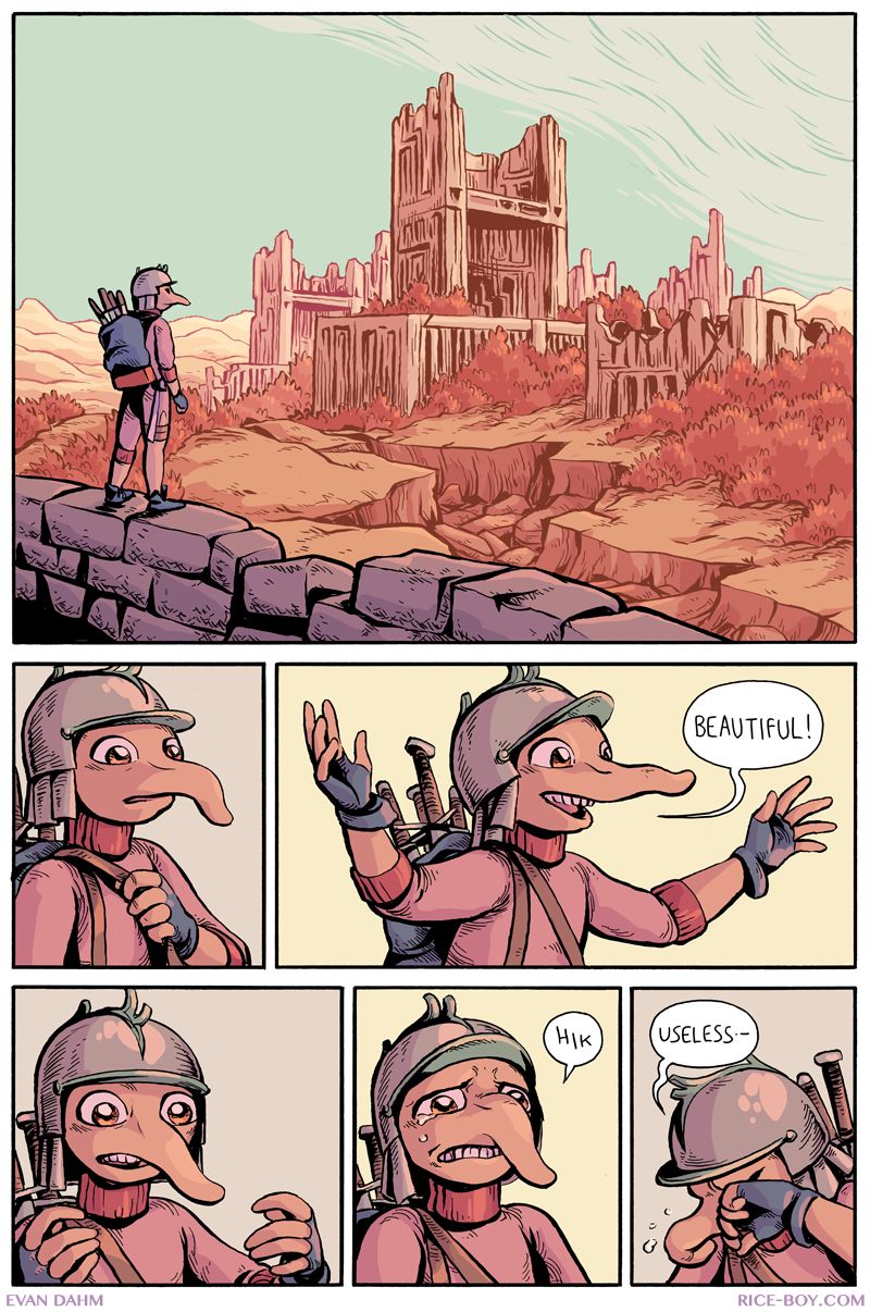 Page 14. A full transcription of the comic panels can be found in 3rd Voice's website