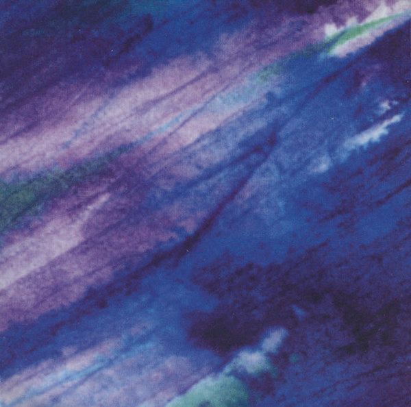 Blue and purple watercolor stain on what seems to be watercolor paper, quite dense and enigmatic, like a dream