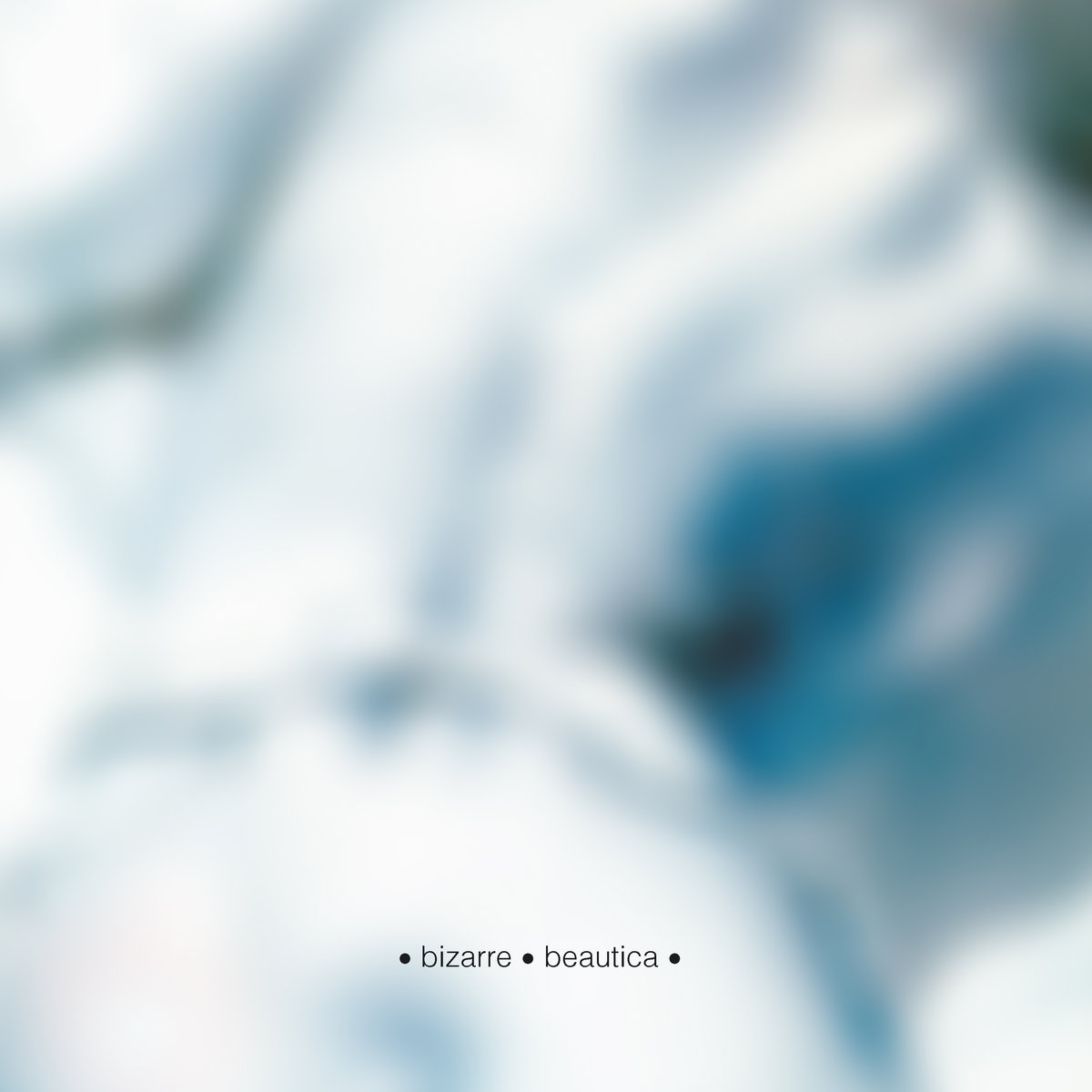 Blurred image of part of the back of a naked body in gray tones. At the bottom, overlaid, the name of the album and name of the band, lower case, in a small font size.